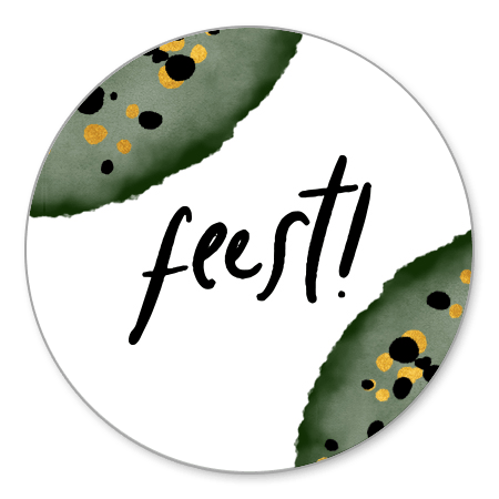Feestelijke donkergroene waterverf